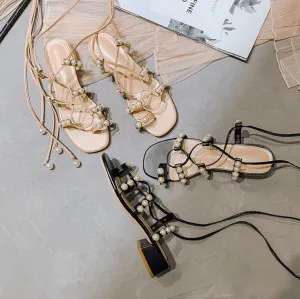 Small Size Low Heeled Strappy Sandals For Petite Feet Women MS191