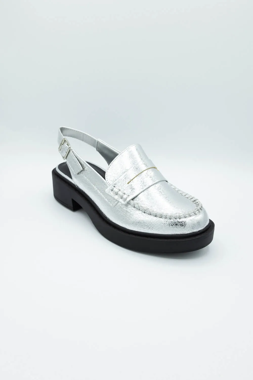Soda Tarot Slingback Mules for Women in Silver | TAROT-S SILVER
