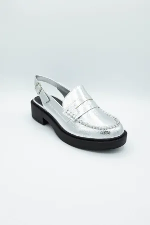 Soda Tarot Slingback Mules for Women in Silver | TAROT-S SILVER