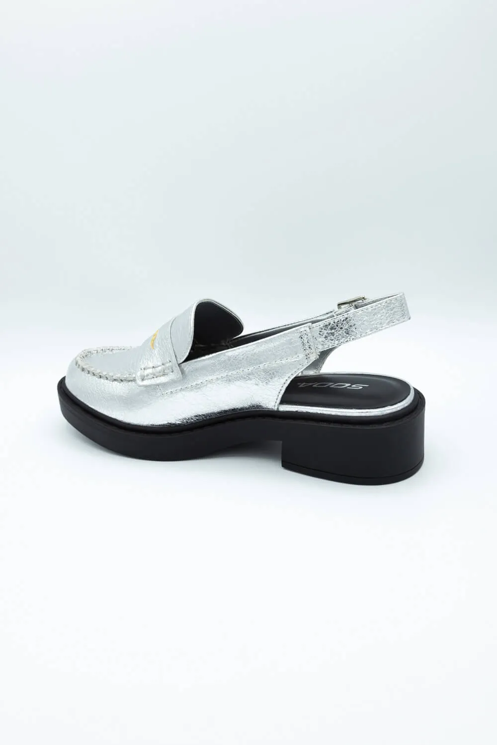 Soda Tarot Slingback Mules for Women in Silver | TAROT-S SILVER