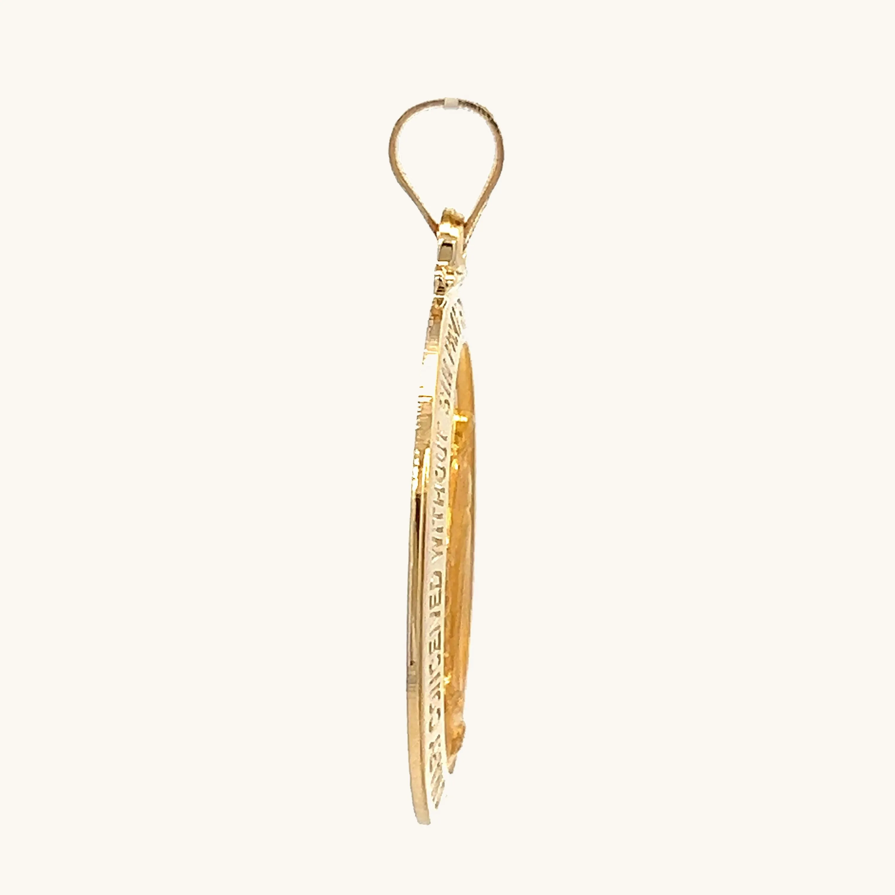SOLID 14K GOLD MIRACULOUS MEDAL | OVAL