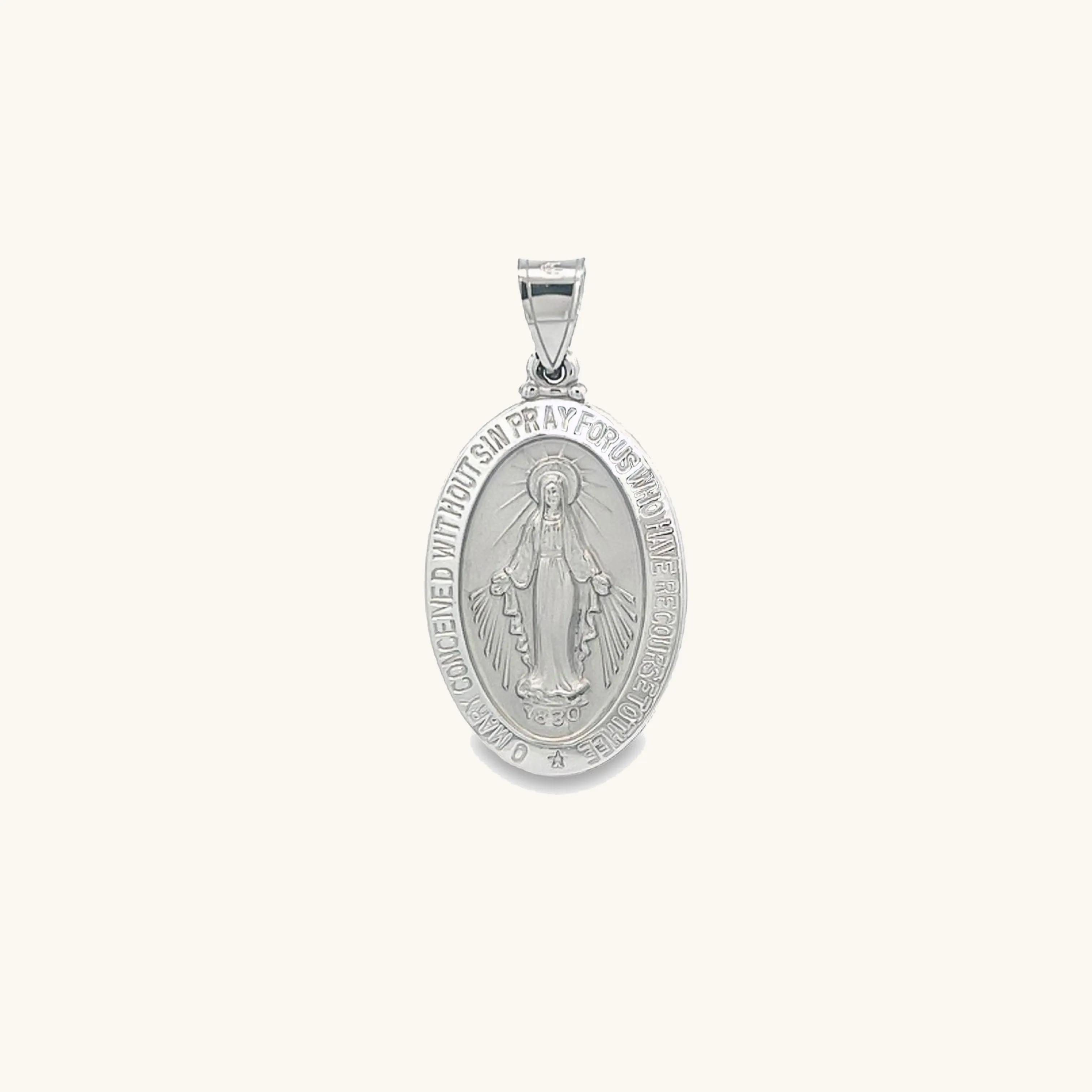 SOLID 14K GOLD MIRACULOUS MEDAL | OVAL