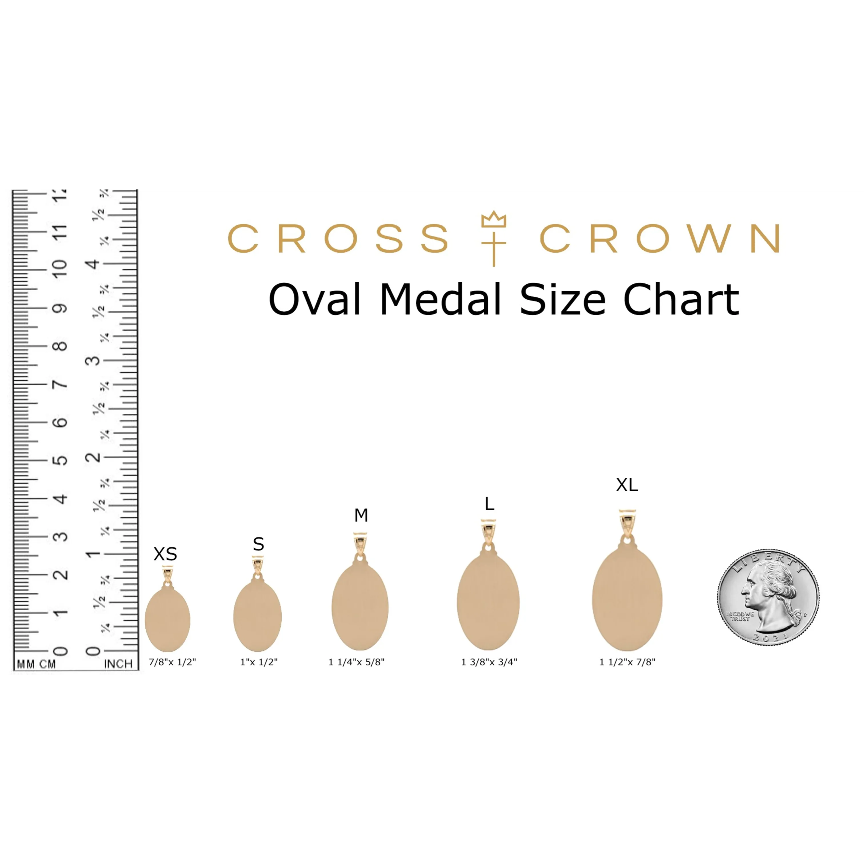 SOLID 14K GOLD MIRACULOUS MEDAL | OVAL