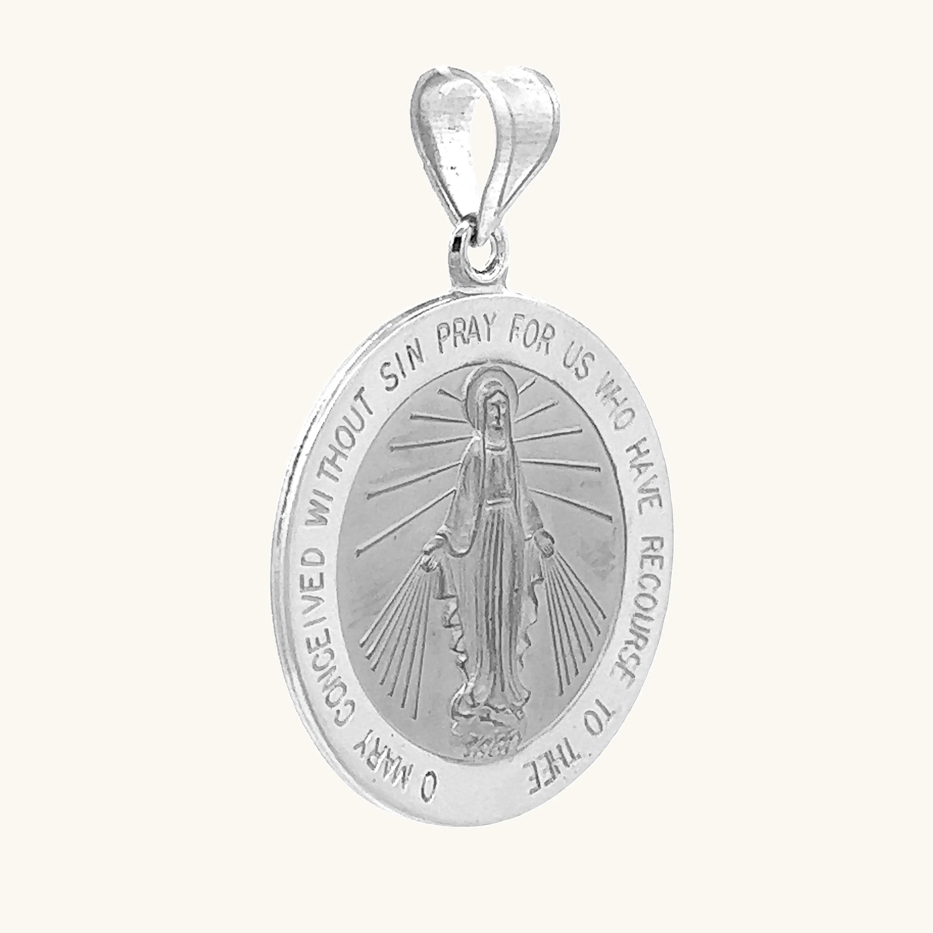 SOLID 14K GOLD MIRACULOUS MEDAL | ROUND