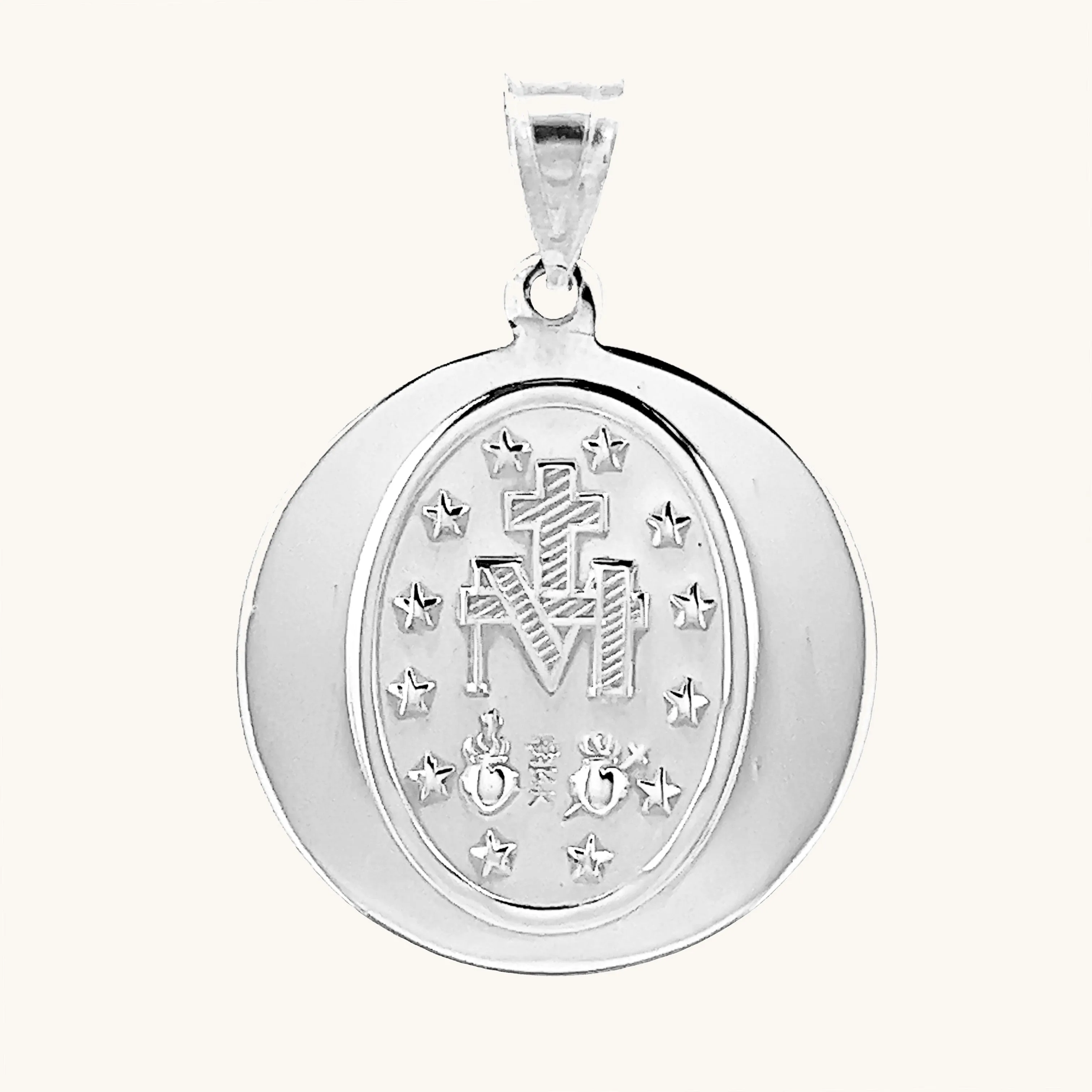 SOLID 14K GOLD MIRACULOUS MEDAL | ROUND