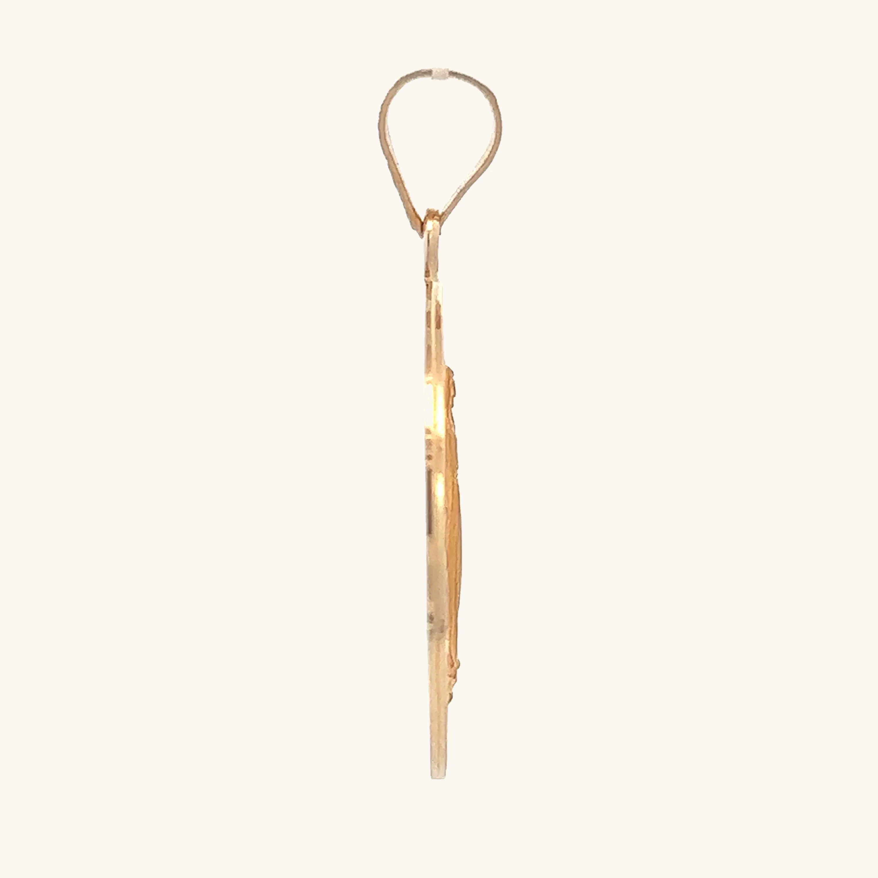 SOLID 14K GOLD MIRACULOUS MEDAL | ROUND