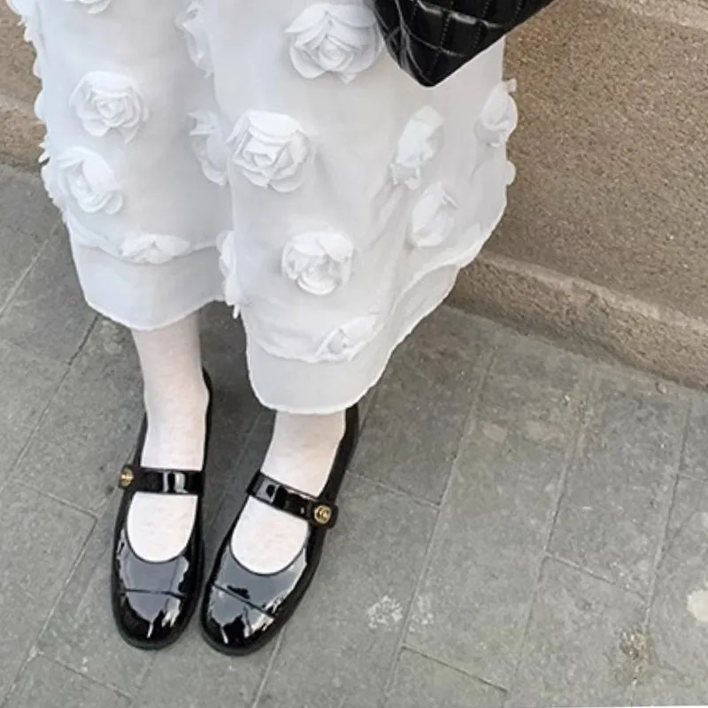 Spring and Summer Buckled Chunky Heel Mary Jane Women's Shoes