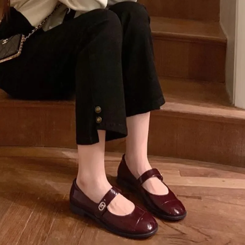 Spring and Summer Buckled Chunky Heel Mary Jane Women's Shoes