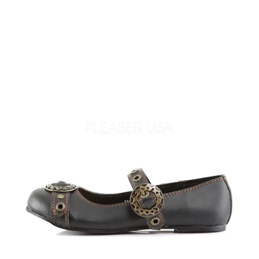 SS-DAISY-09 Flat | Black Faux Leather