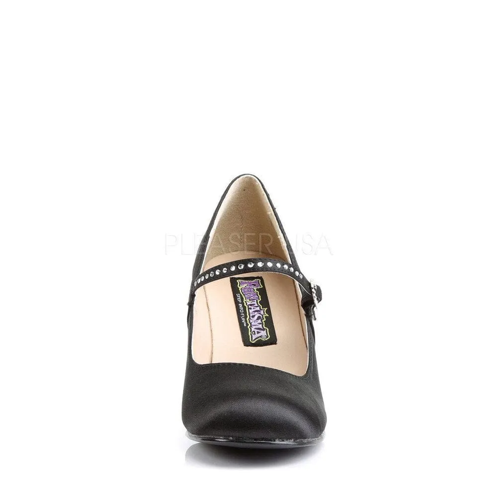 SS-FLAPPER-20 Mary Jane | Black Faux Leather