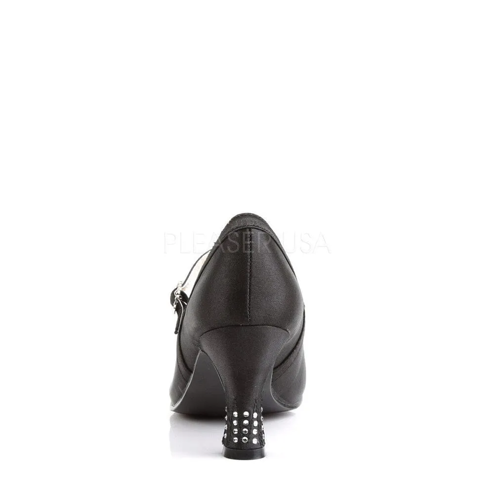 SS-FLAPPER-20 Mary Jane | Black Faux Leather