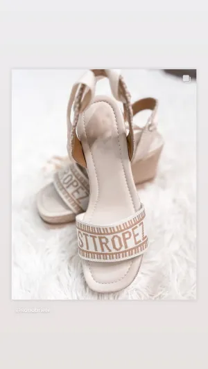 St. Tropez Lace Up Wedges