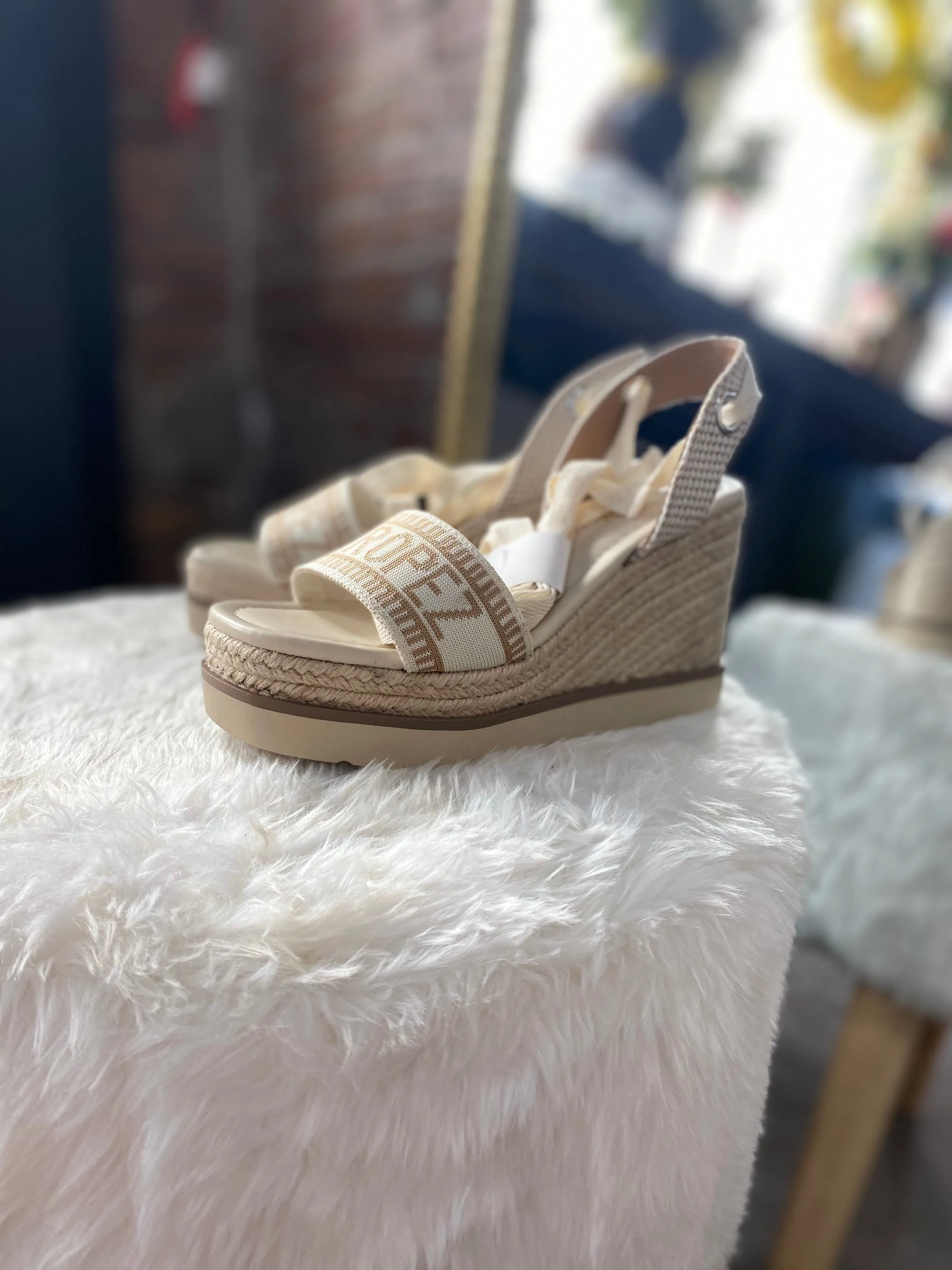St. Tropez Lace Up Wedges