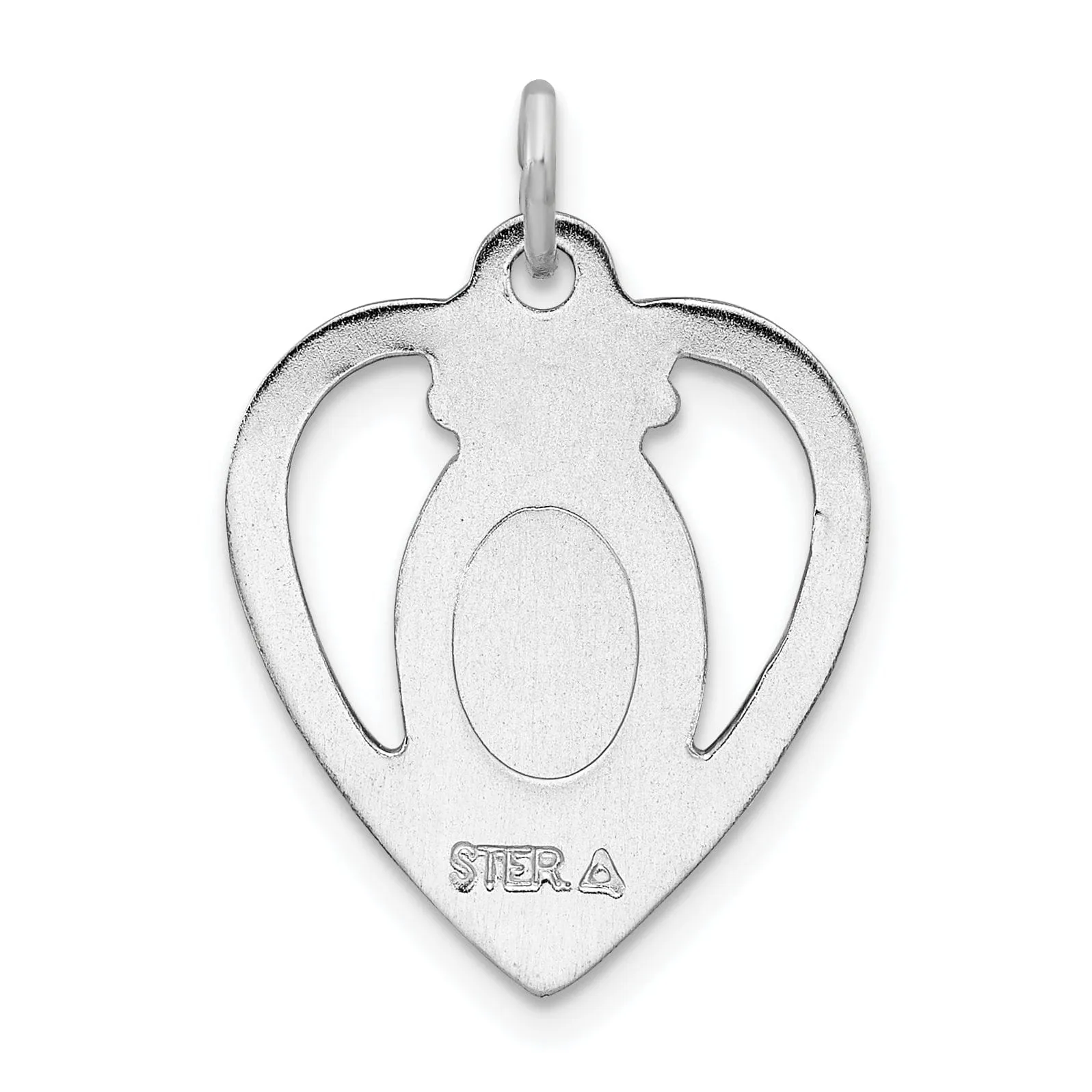 Sterling Silver Miraculous Heart Medal