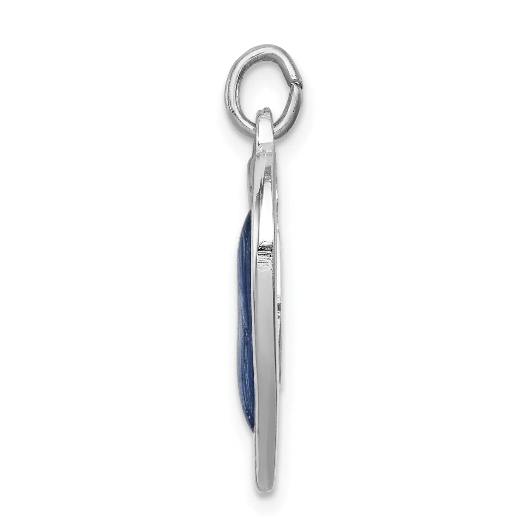 Sterling Silver Miraculous Heart Medal