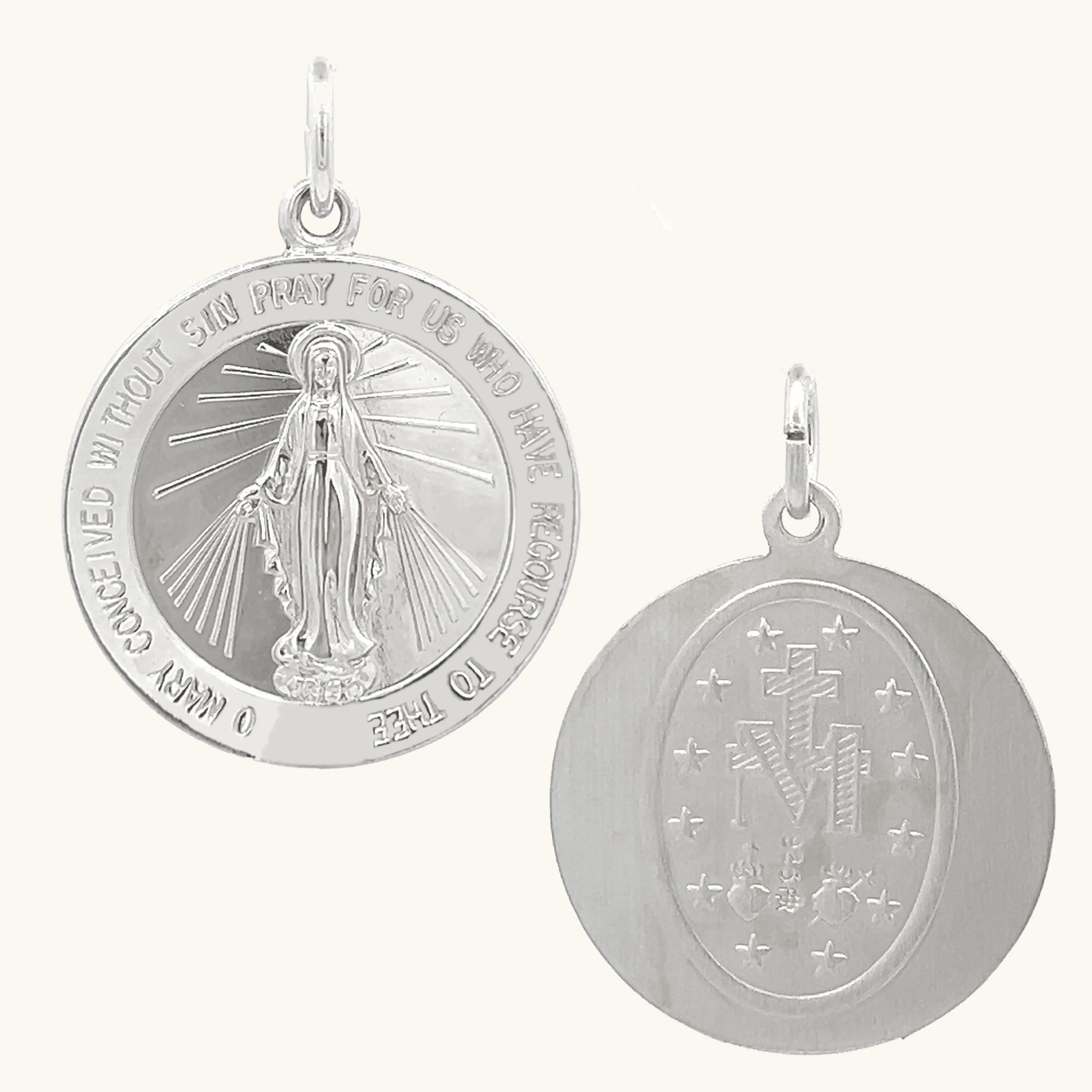 STERLING SILVER MIRACULOUS MEDAL | ROUND