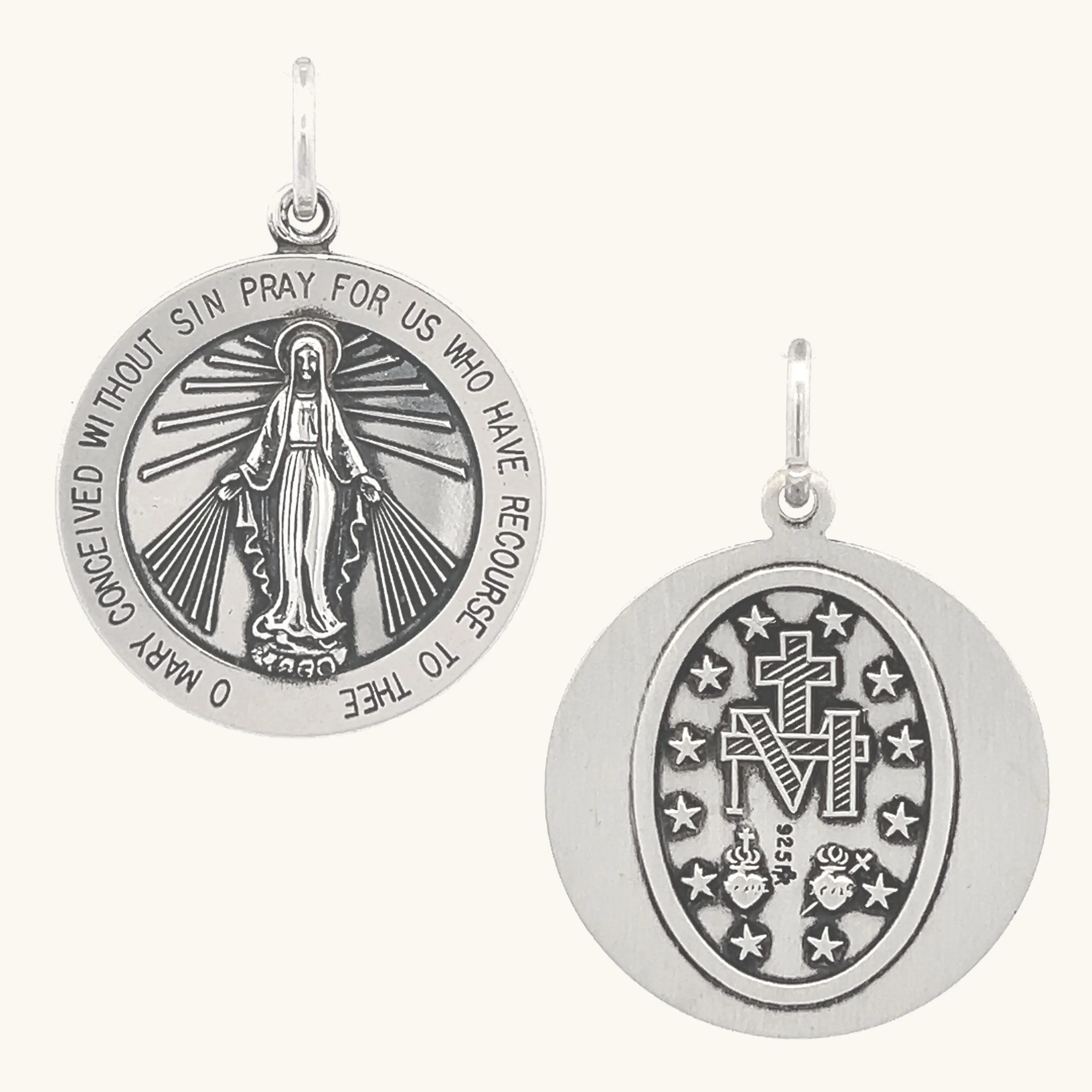 STERLING SILVER MIRACULOUS MEDAL | ROUND