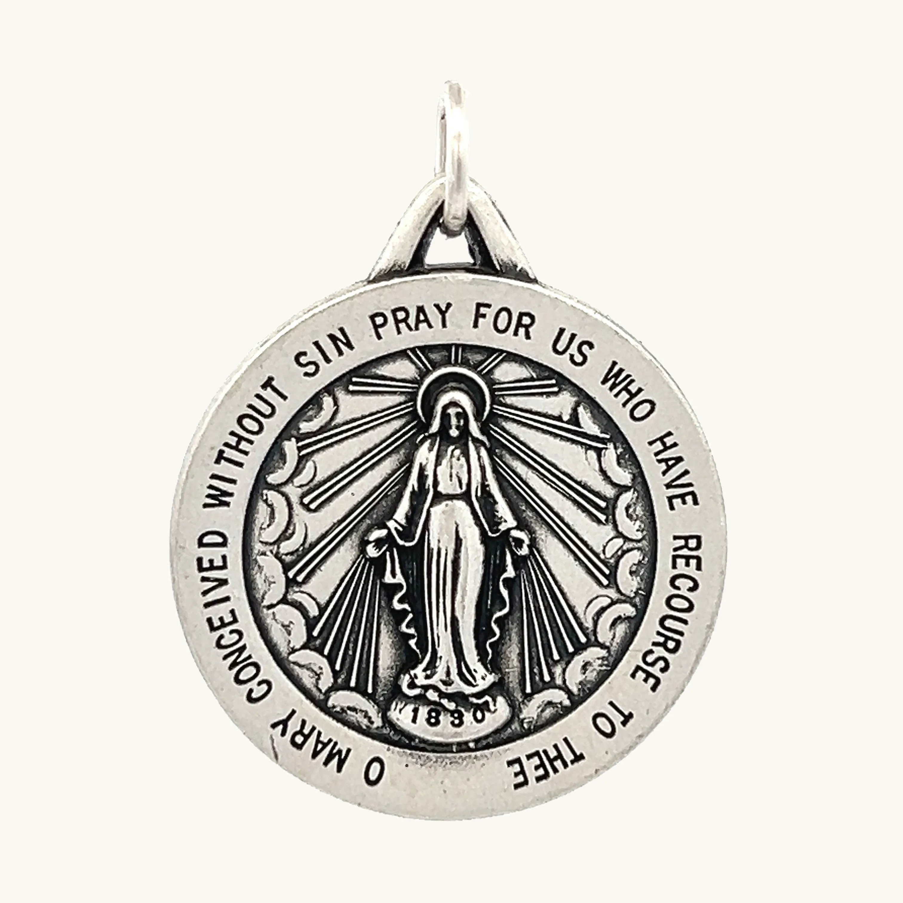 STERLING SILVER MIRACULOUS MEDAL | ROUND