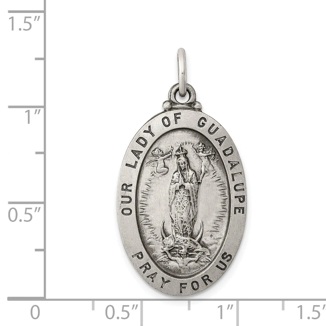 Sterling Silver Our Lady of Guadalupe Medal
