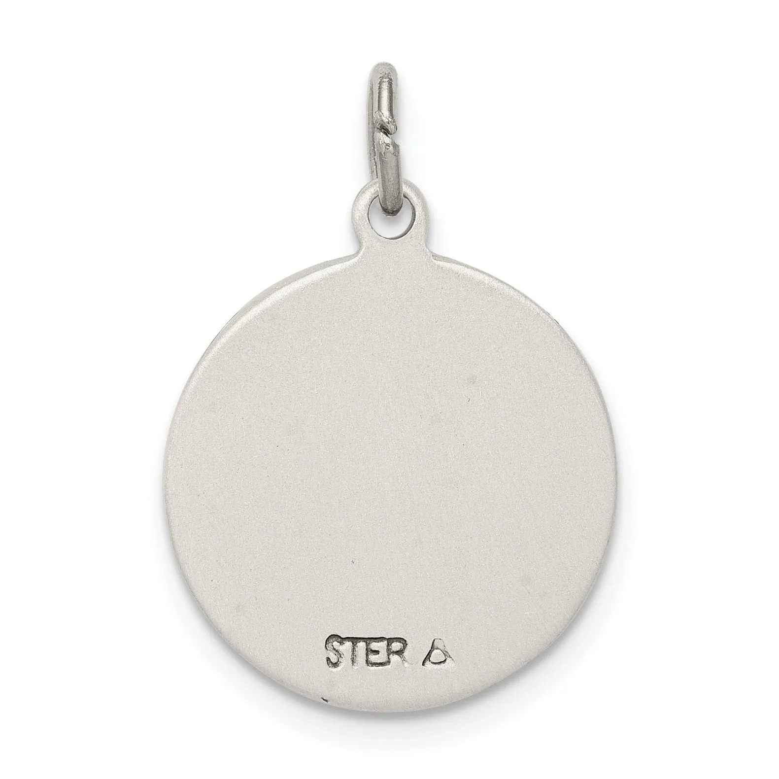 Sterling Silver Oxidized Saint Anne Medal