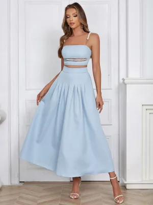 Strappy Sleeveless Skirt Set