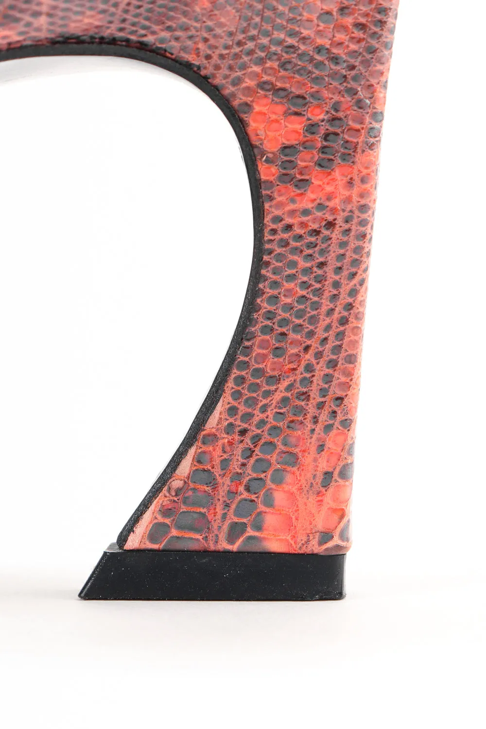 Strappy Square Lizard Sandals