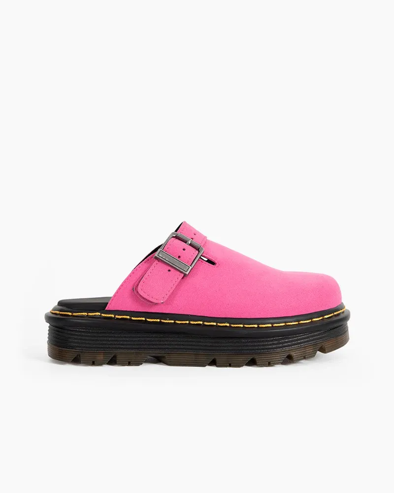 Suede Casual Slingback Platform Clogs Mules