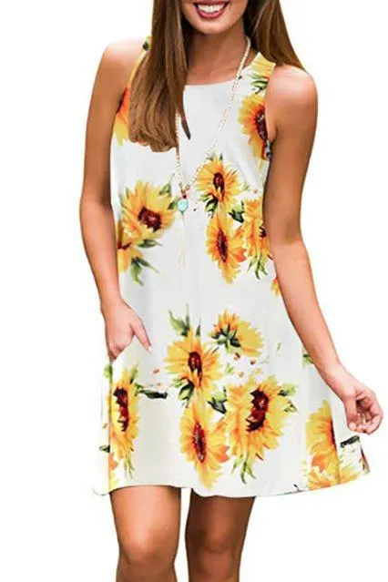 summer long vest causal dress