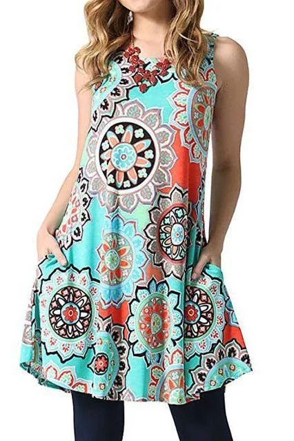 summer long vest causal dress