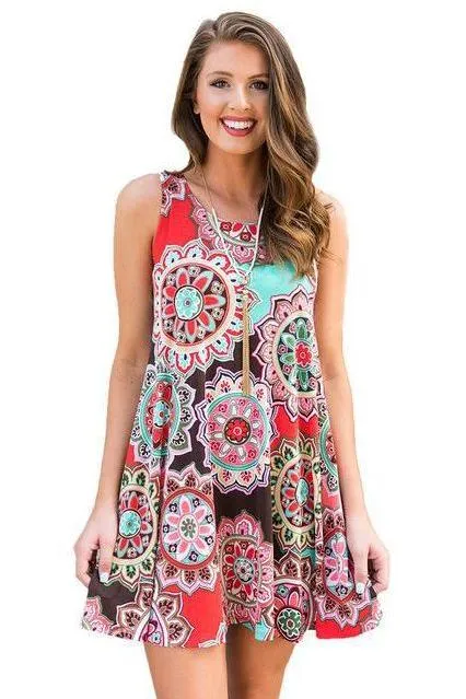 summer long vest causal dress