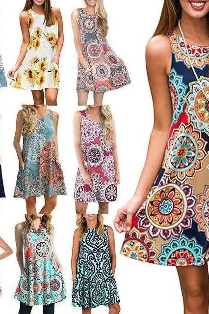 summer long vest causal dress