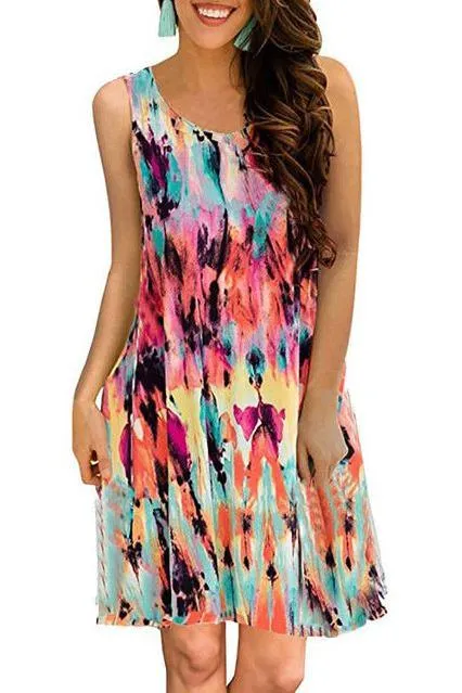 summer long vest causal dress
