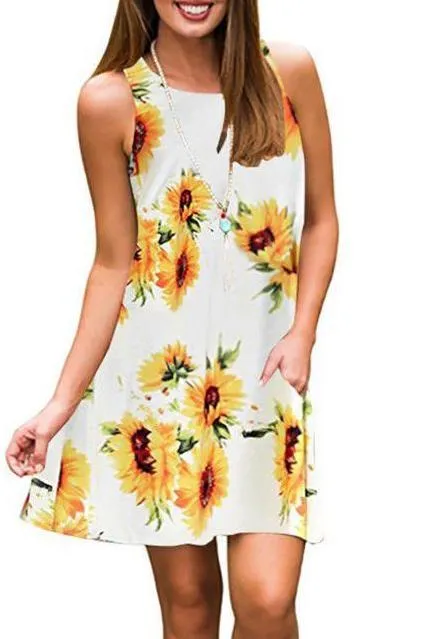 summer long vest causal dress