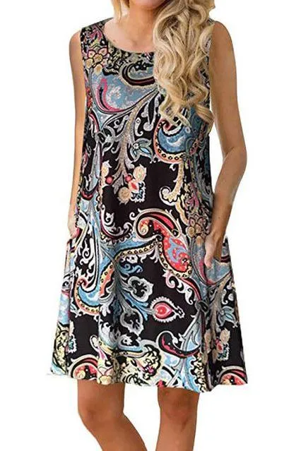 summer long vest causal dress