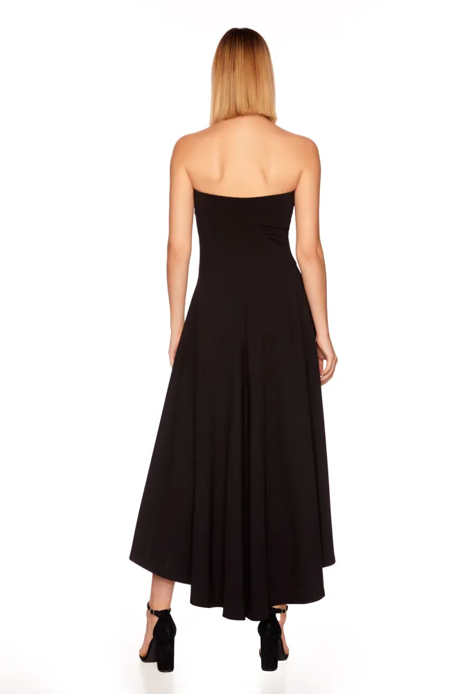 Susana Monaco - Strapless High Low Dress - Black
