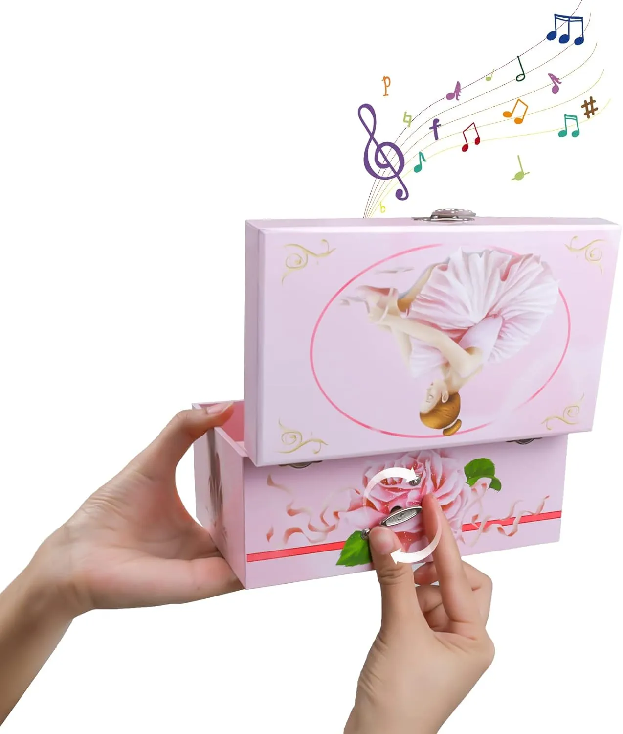 Sweet Musical Jewelry Box With Pullout Drawer And Dancing Ballerina Girl F