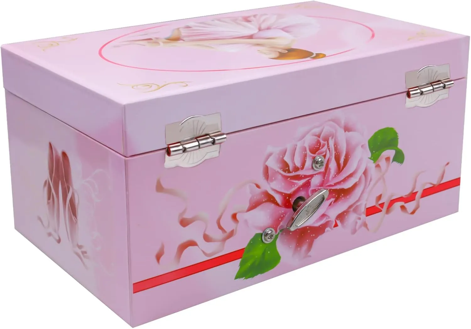 Sweet Musical Jewelry Box With Pullout Drawer And Dancing Ballerina Girl F