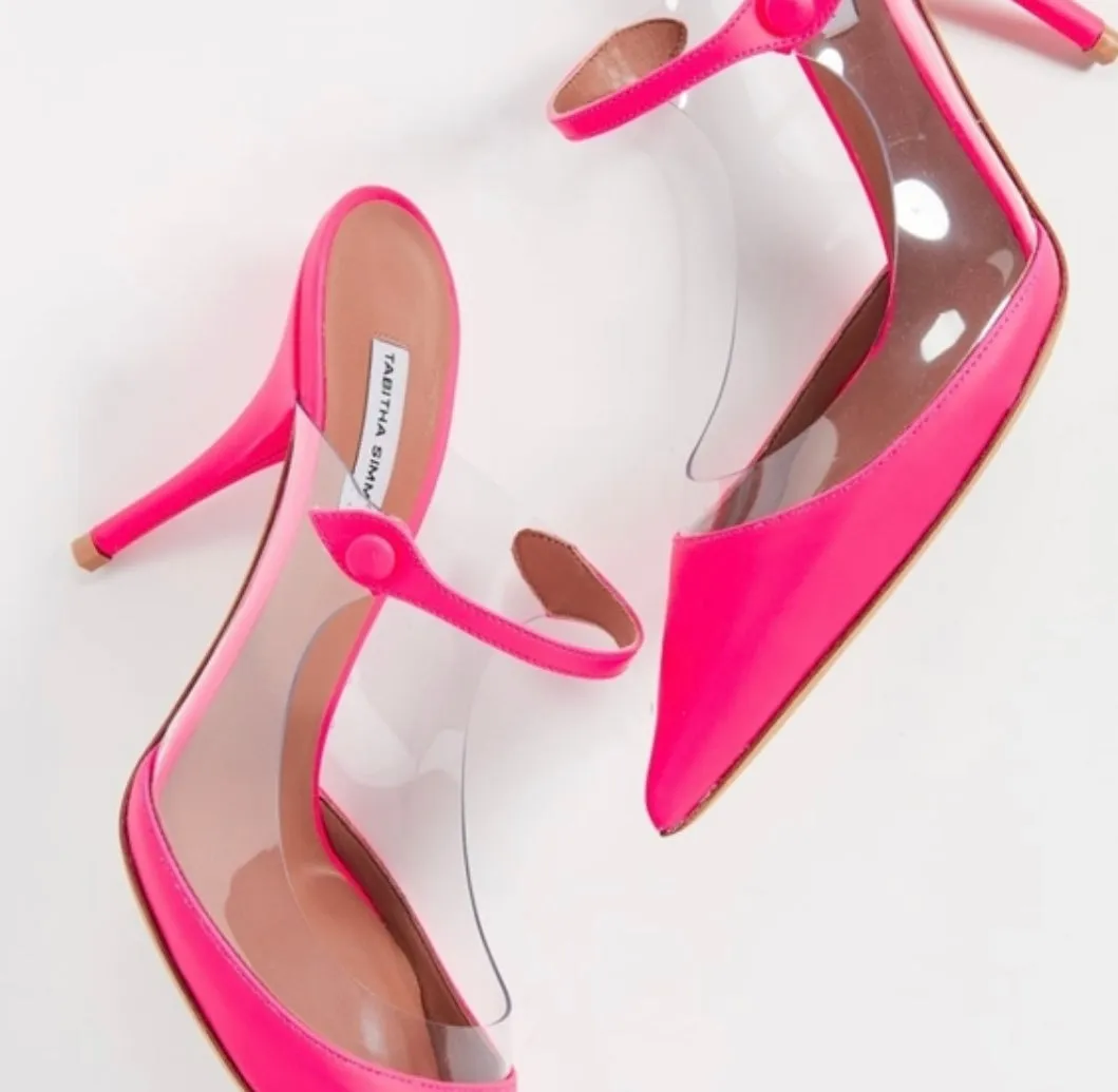 Tabitha Simmons Allie PVC Pink Fluo Calf/Clear PVC
