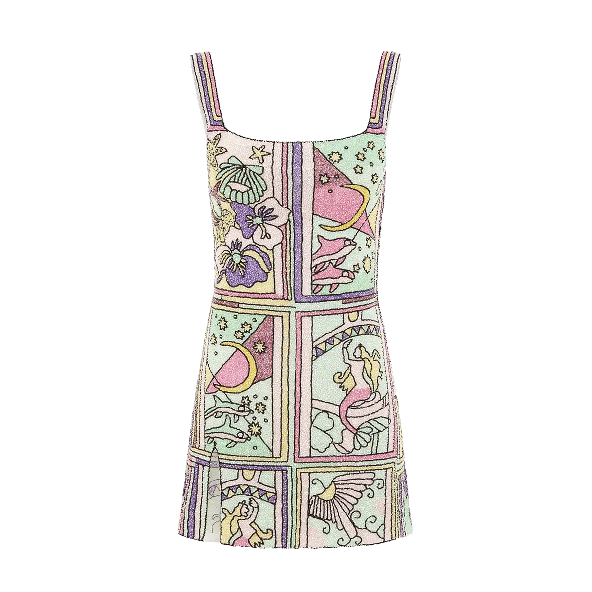 Talia Hand Beaded Multi-Coloured Crystal Party Dress