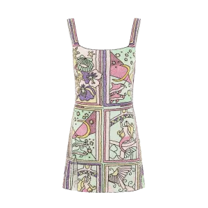 Talia Hand Beaded Multi-Coloured Crystal Party Dress