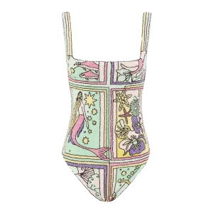 Talia Hand Beaded Multi-Coloured Crystal Swimsuit