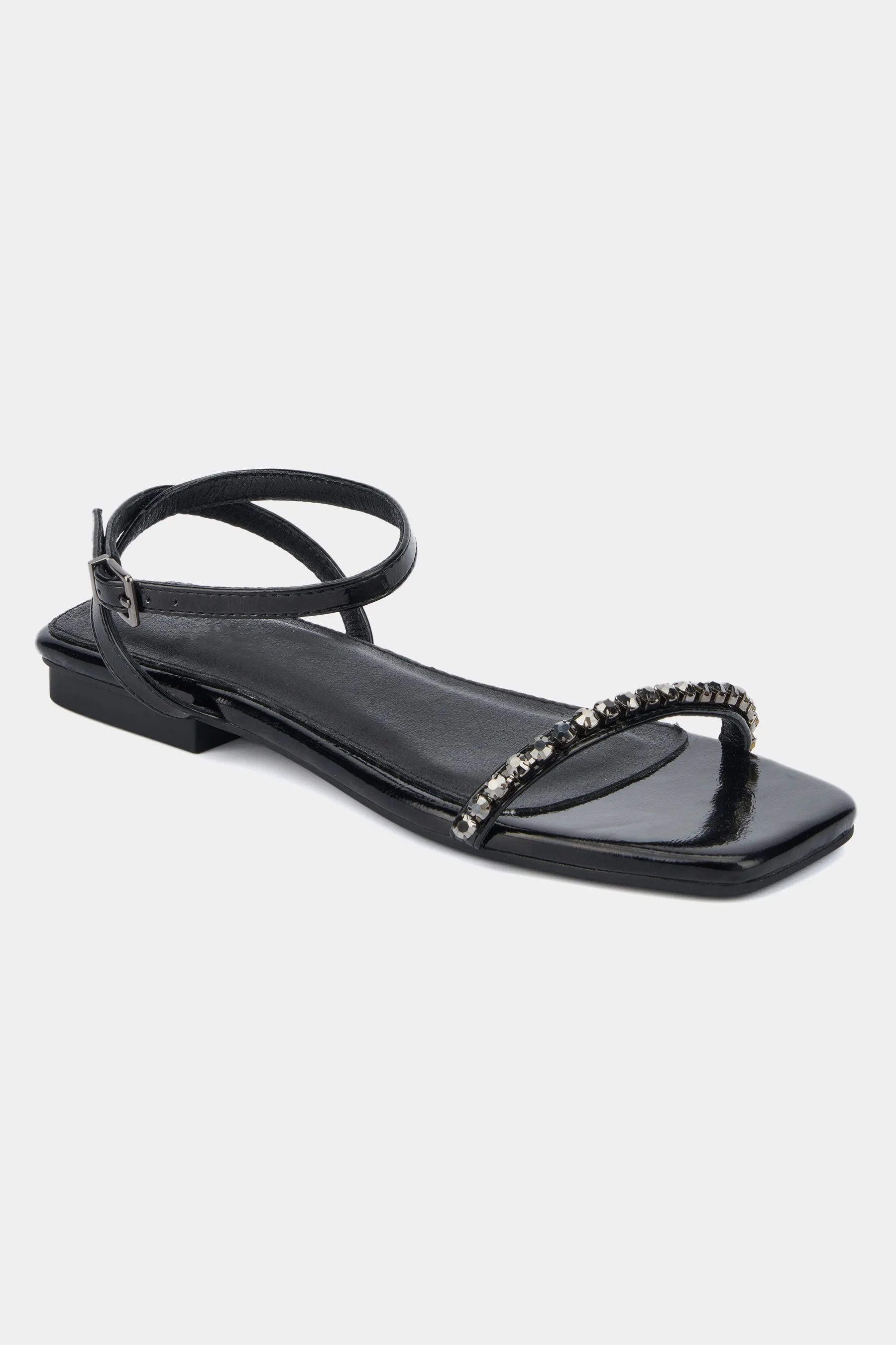 Tamryn Gem Ankle Wrap Flat Sandal