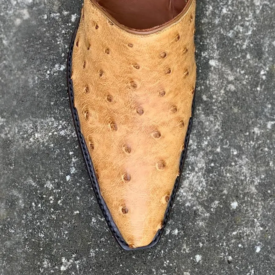 Tan Leather Slide