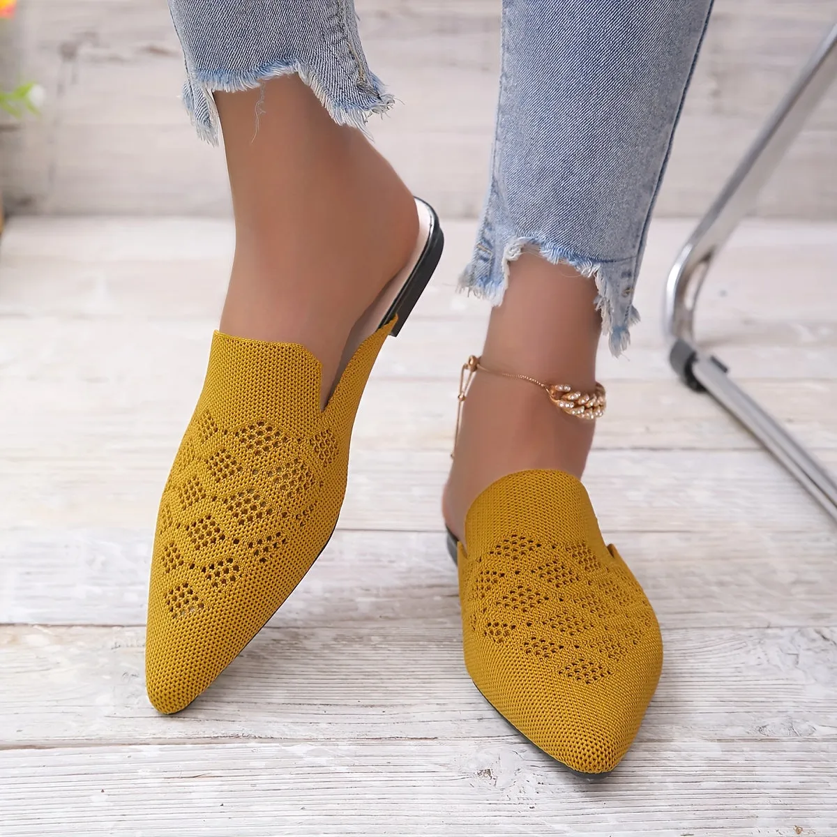 Thalía® | Knitted Flat Mules For Women