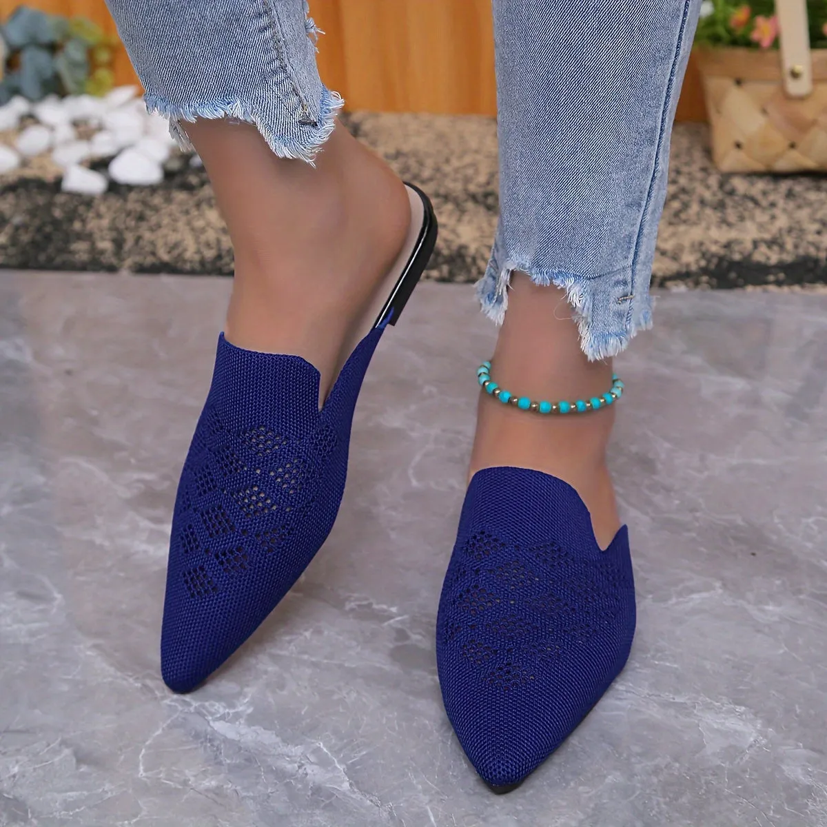 Thalía® | Knitted Flat Mules For Women