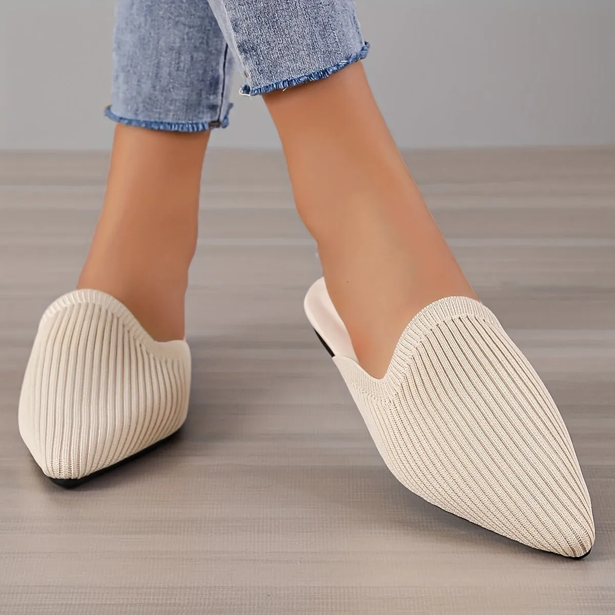 Thalía® | Knitted Flat Mules For Women