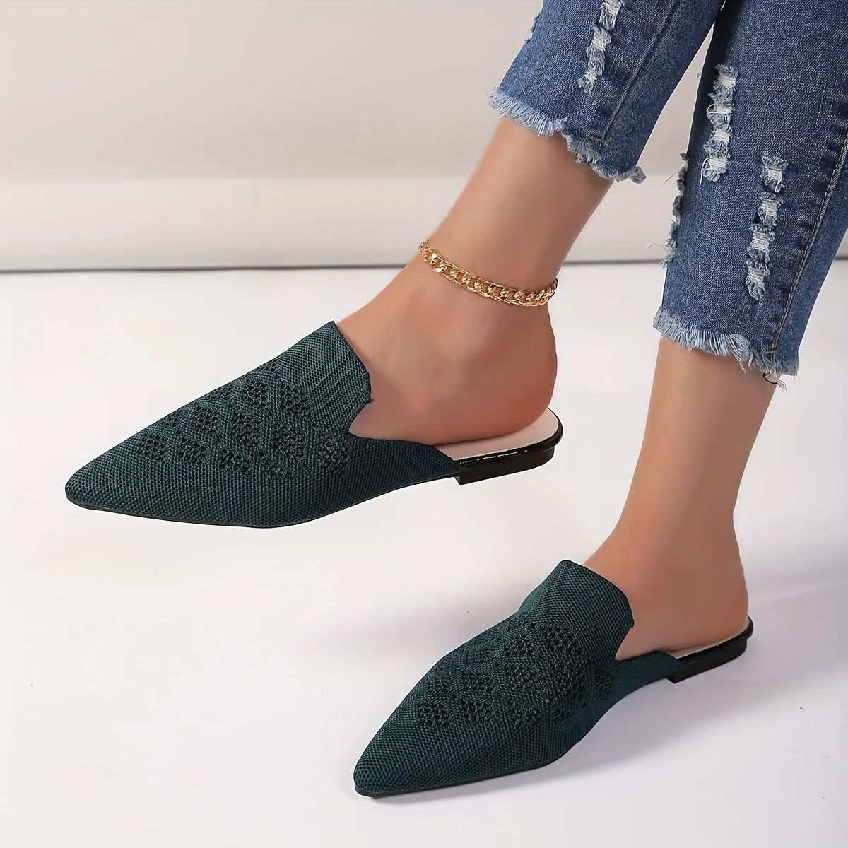 Thalía® | Knitted Flat Mules For Women