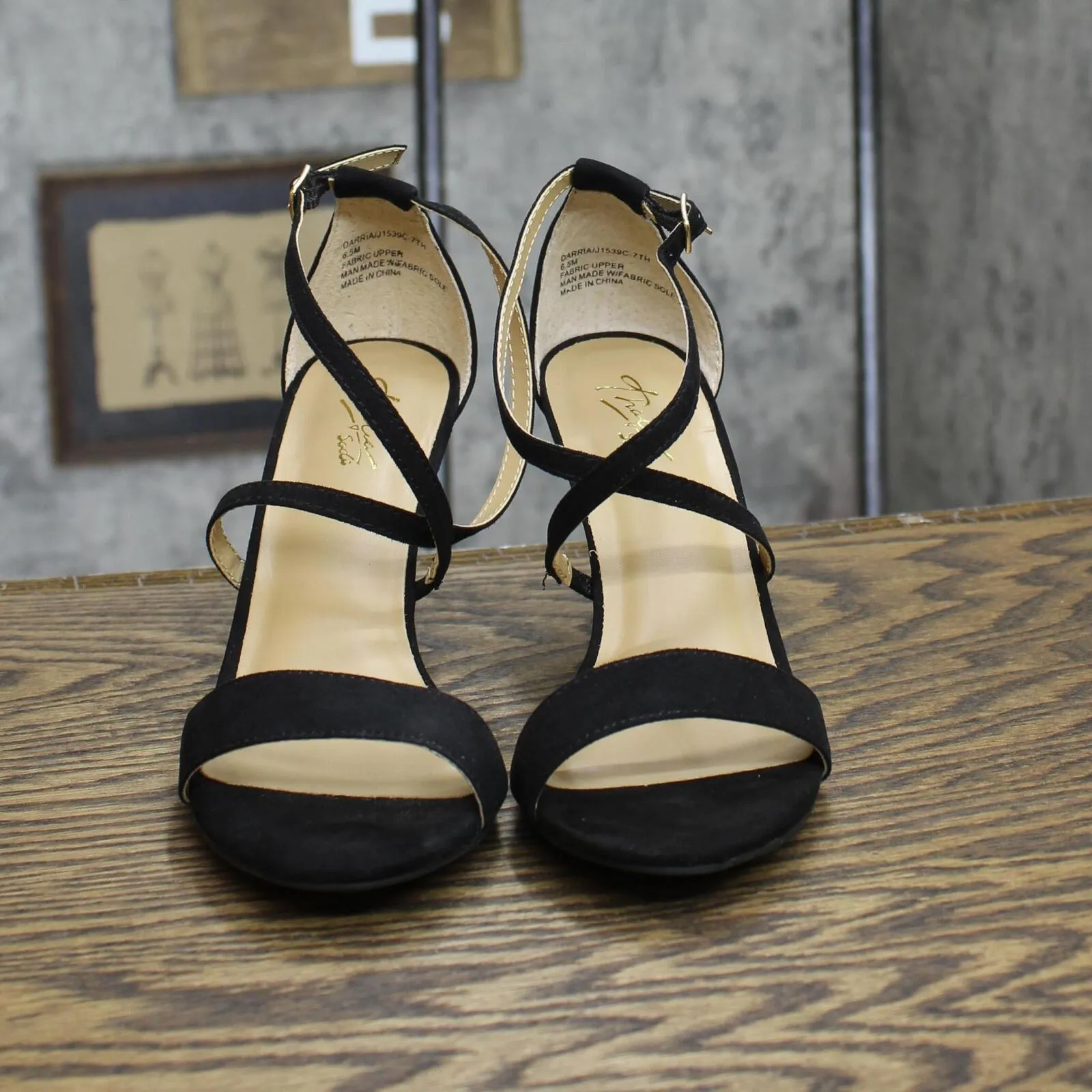 Thalia Sodi Womens Darria Strappy Sandals J1539C-7TH Black 6.5M
