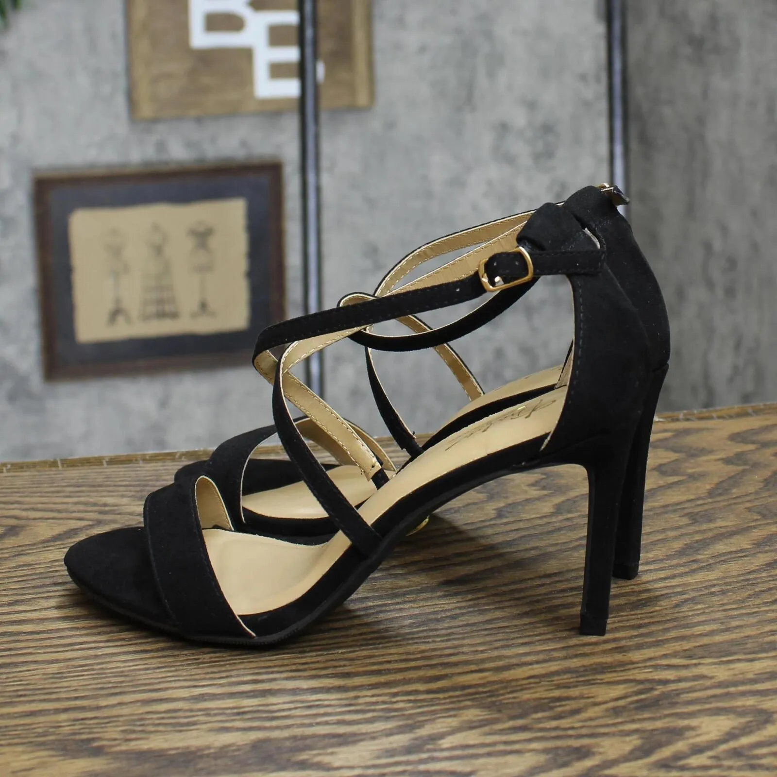 Thalia Sodi Womens Darria Strappy Sandals J1539C-7TH Black 6.5M