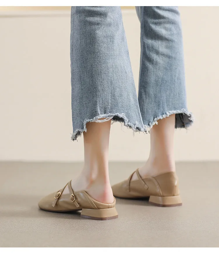 Thick Sole Mary Jane Shoes Spring Soft Sole Thick Heel Women's Shoes